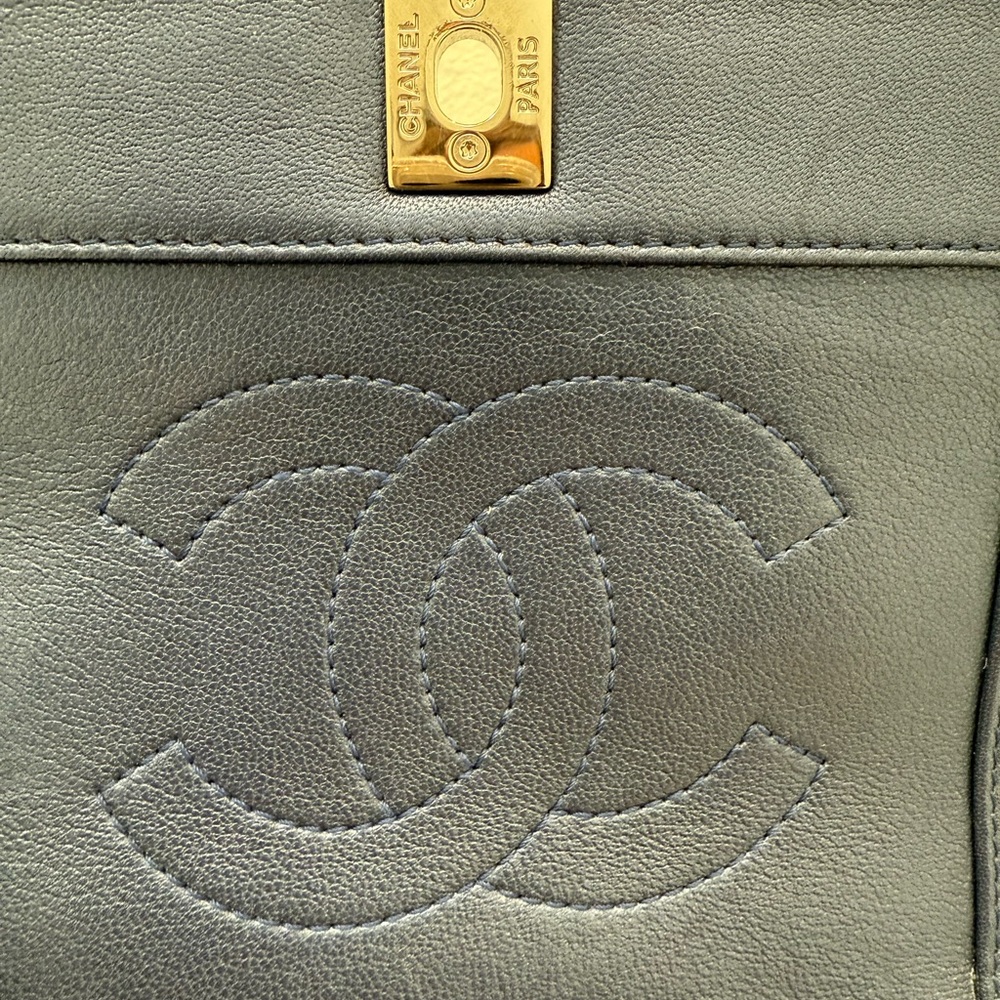 CHANEL Sheepskin Quilted Small Dark Navy Mademoiselle Double Flap Bag - Picture 12 of 14